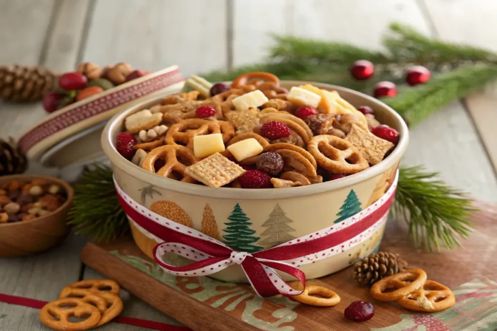 Chex Mix Recipe Oven .Freshly baked Chex Mix cooling on a tray