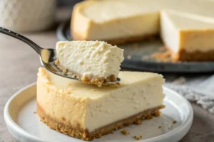  Close-up of cheesecake texture