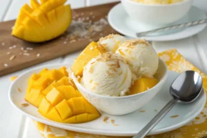 Tropical Mango Coconut Low-Calorie Ice Cream