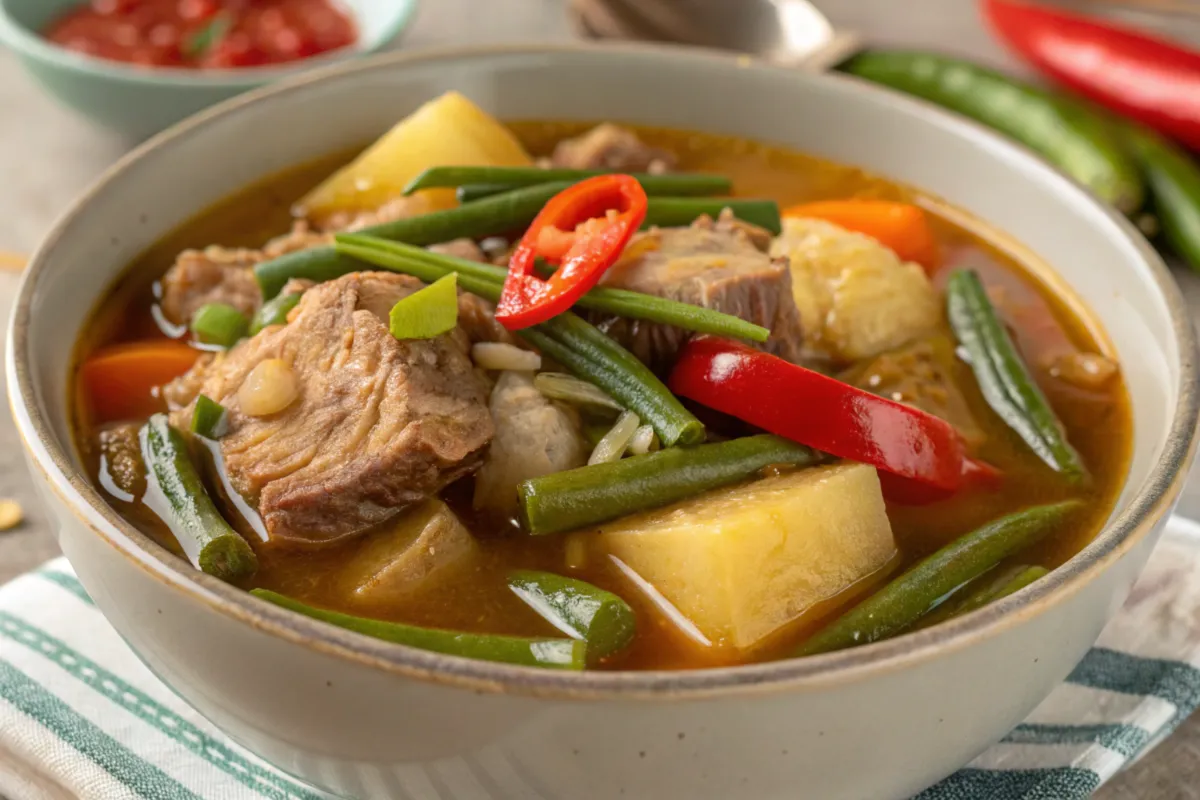 What are the sinigang ingredients?