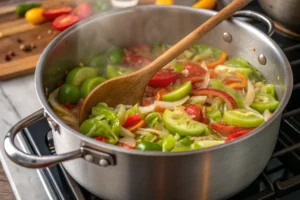 Cooking Southern Chow Chow on the stove