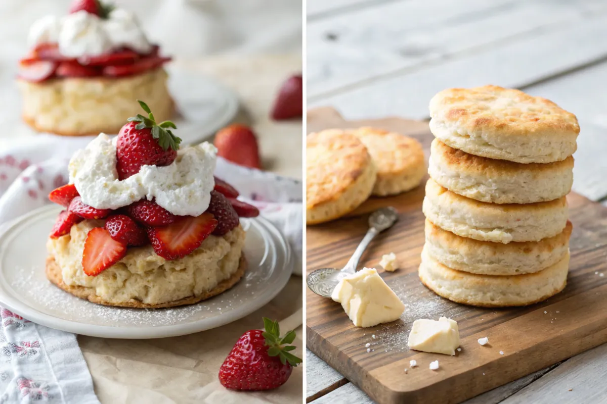 What is the difference between shortcake and biscuits?