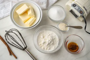 Ingredients for making American Buttercream