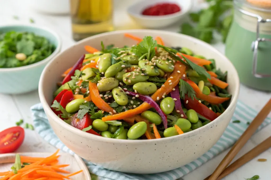 What is edamame salad made of?