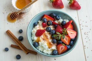 Cottage Cheese with Berries and Honey