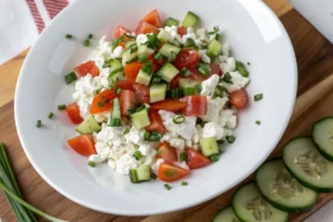 Savory options showing what is good to mix with cottage cheese.