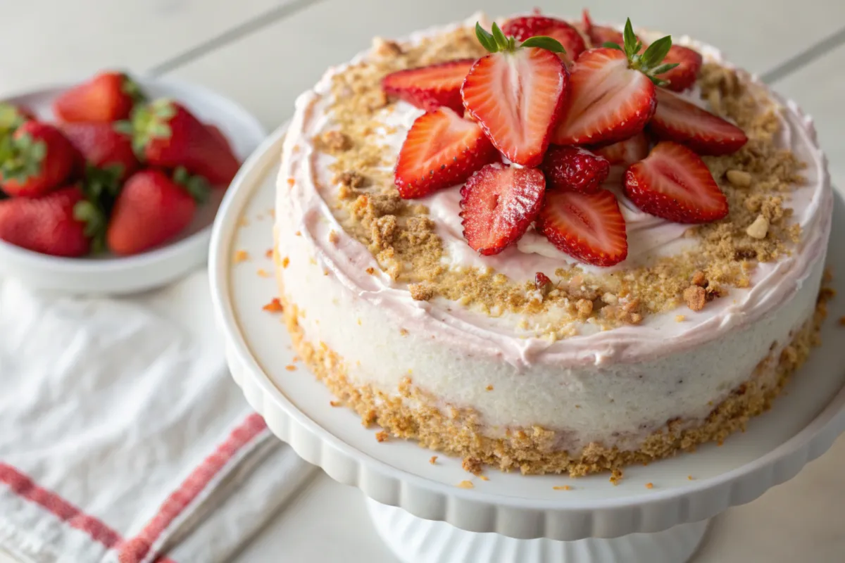 Strawberry Crunch Cake