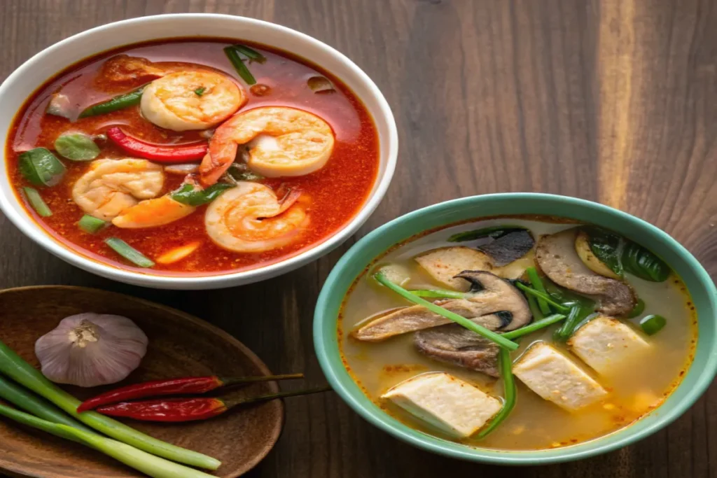 What is the difference between Tom Yum and Sinigang?