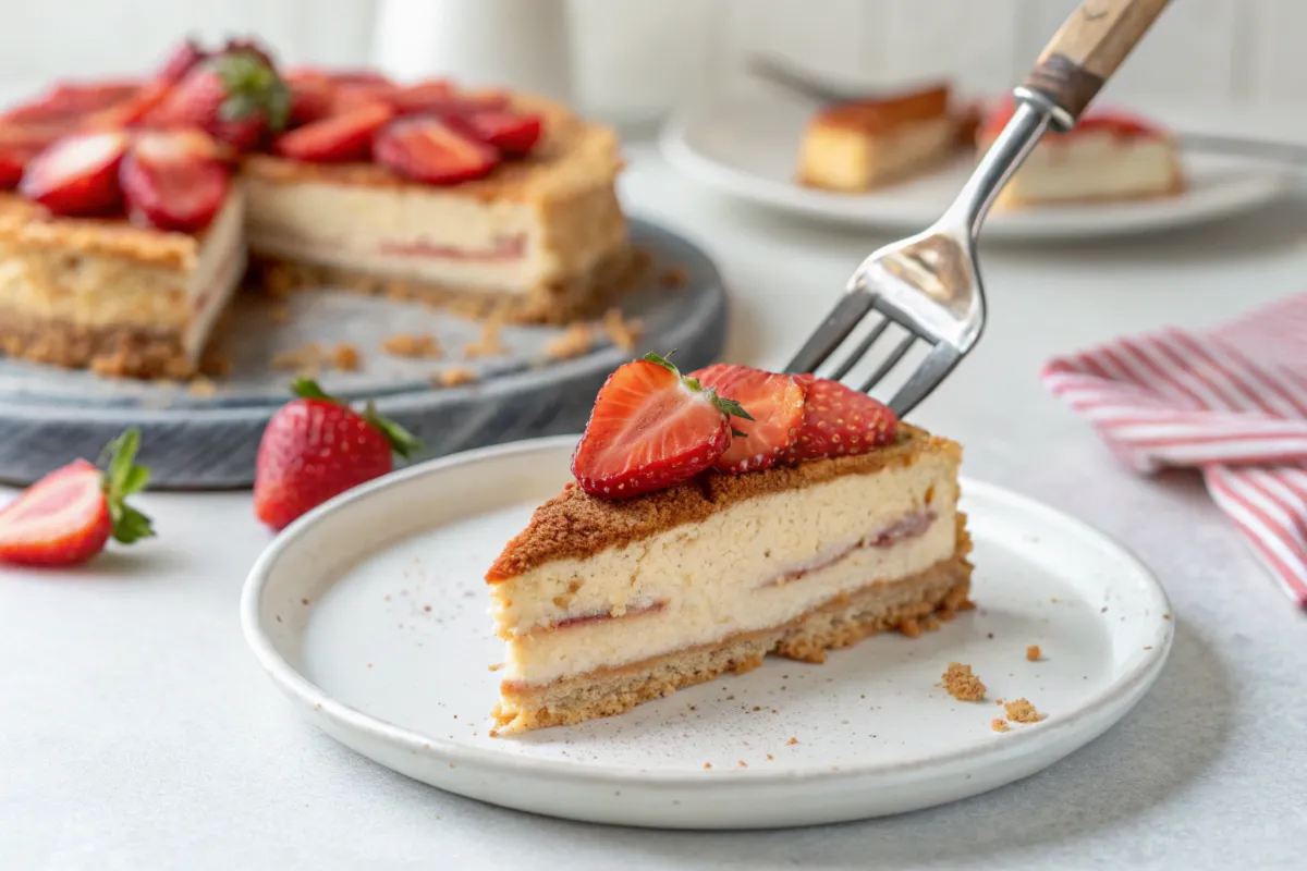 the churro cheesecake with strawberries recipe