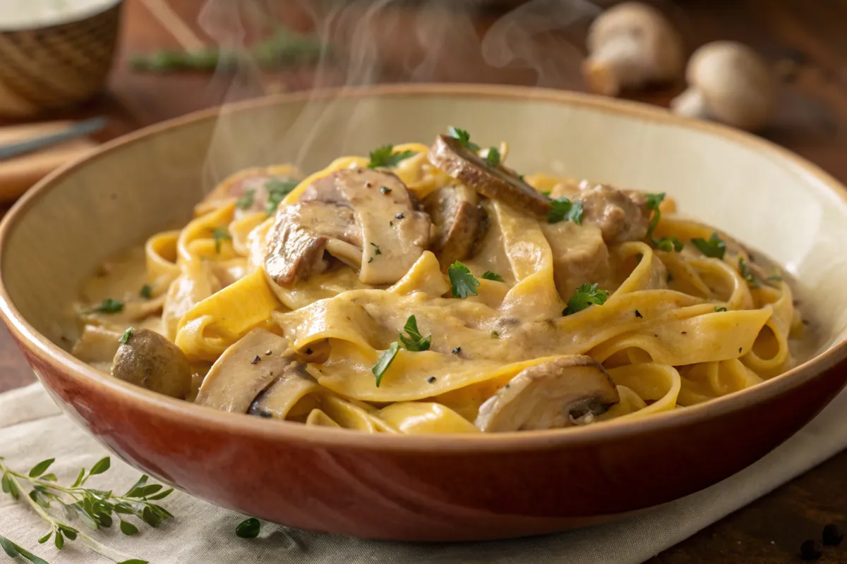 Lion's Mane Mushroom Recipe sautéing in a skillet