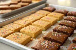 Can you put sprinkles on top of brownies before baking? Comparison of brownies with sprinkles before and after baking