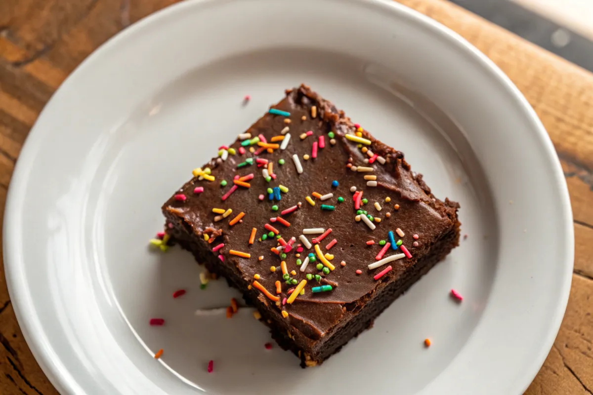 Can you put sprinkles on top of brownies before baking?