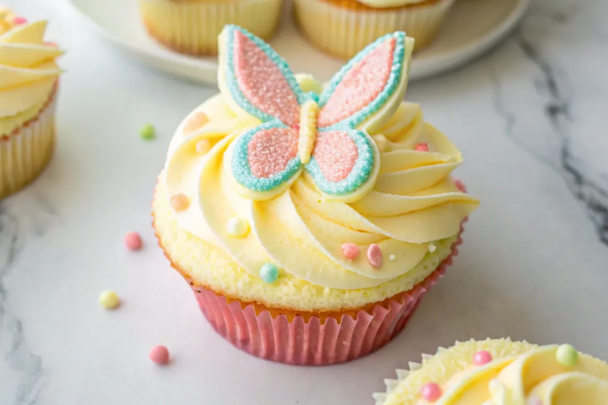 How to make butterflies on cake? A delicate butterfly cake, showcasing its jam and whipped cream filling