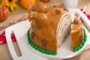 inside the turkey cake,