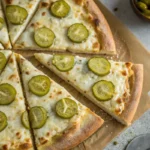 Delicious pickle pie pizza