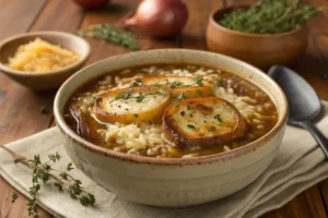 french onion soup with rice