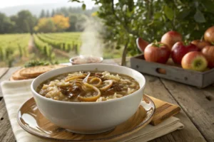 make french onion soup rice in orchard