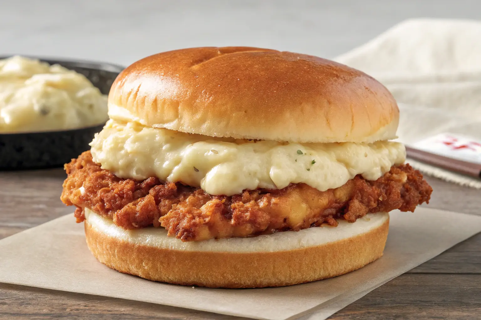 KFC boneless chicken mashed potato sandwich idea